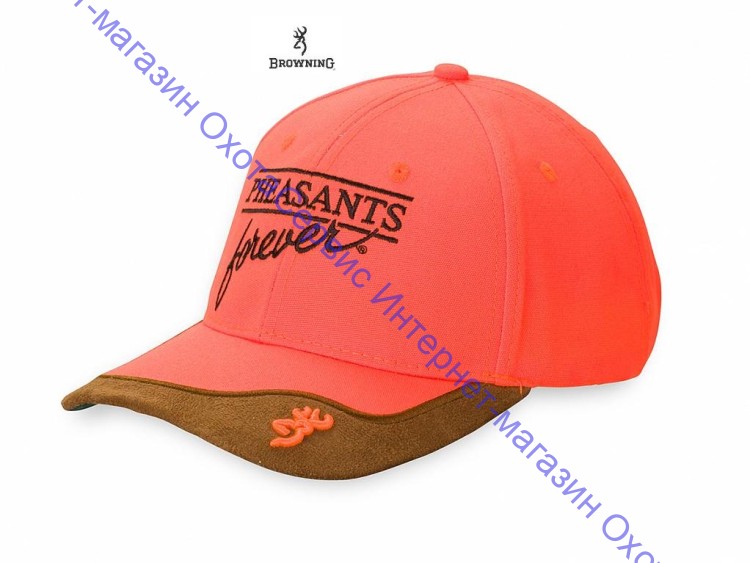 Оранжевая кепка Browning Pheasants Forever Embroidery cap blaze, 308126011