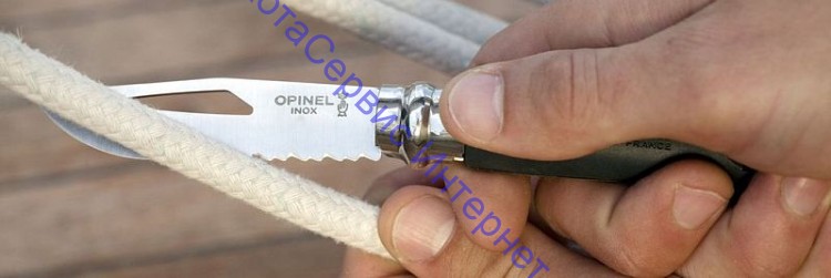 Нож Opinel серии Specialists Outdoor  №08, клинок 8,5см, нерж.сталь, рукоять-пластик, свисток, темляк, зеленый/серый, 001715