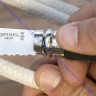 Нож Opinel серии Specialists Outdoor  №08, клинок 8,5см, нерж.сталь, рукоять-пластик, свисток, темляк, зеленый/серый, 001715