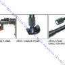 Сошки UTG, Weaver + переходник на антабку, высота 23-28см , TL-BP69ST