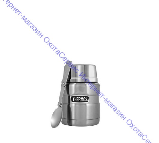 Термос для еды THERMOS KING SK-3000 0,47L, складная ложка, стальной, 655332