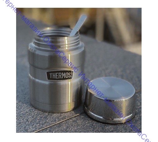 Термос для еды THERMOS KING SK-3000 0,47L, складная ложка, стальной, 655332