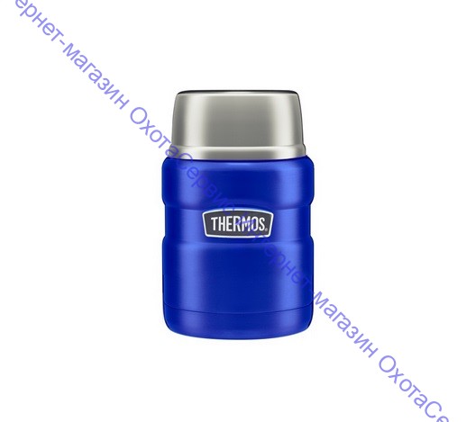 Термос для еды THERMOS KING SK-3000 0.47L, складная ложка, синий, 409362