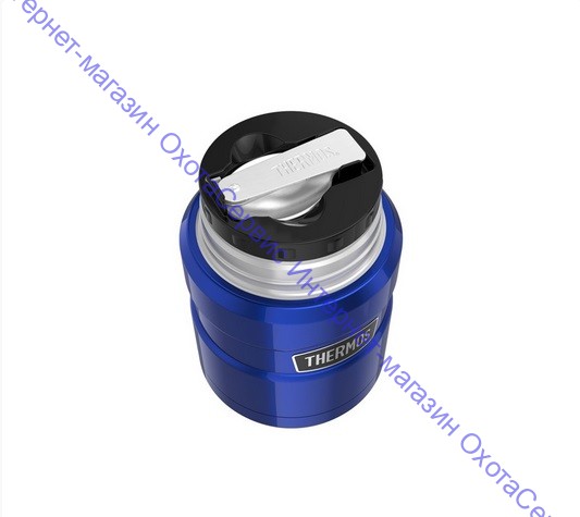 Термос для еды THERMOS KING SK-3000 0.47L, складная ложка, синий, 409362