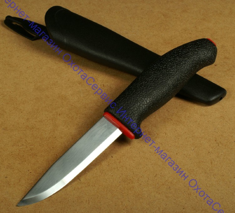 Нож Morakniv Allround No. 711, универсальный/строительный, углеродистая сталь, клинок 102мм, чёрный/красный, 11481