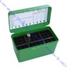 Коробочка-кейс Deluxe Flip-Top с крышкой на 50 патронов фирмы MTM (USA), зеленая, H50-XL-10