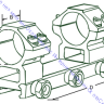 Кронштейн UTG AccuShot 25,4мм на Weaver, база 100 мм, средний (h=18мм), RGWM2PA-25M4