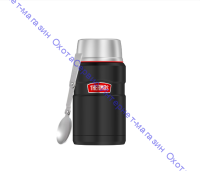 Термос для еды THERMOS KING SK-3020 RCMB 0.71L, складная ложка из нержавеющей стали, чёрный, 375810