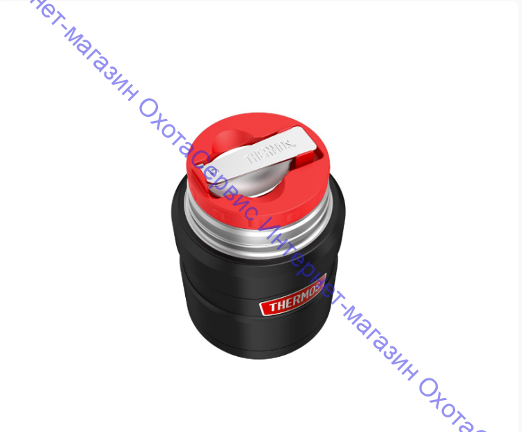 Термос для еды THERMOS KING SK-3020 RCMB 0.71L, складная ложка из нержавеющей стали, чёрный, 375810