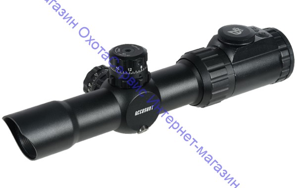 Прицел LEAPERS Accushot Tactical 1-4.5X28, 30мм, сетка Circle Dot, подсветка, кольца, SCP3-145IECDQ