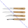 Набор ножей Opinel серии Les Essentiels №112/113/114/115 - 4шт., нержавеющая сталь, рукоять-бук, 001300