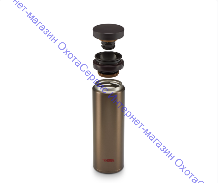Термос для напитков (термокружка) THERMOS JNO-501 0.5L, круговой поильник, коричневый, 924636