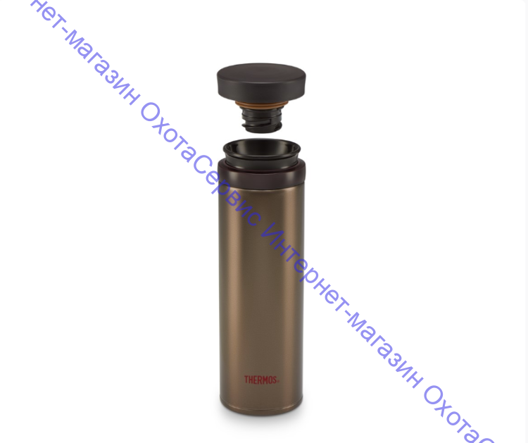 Термос для напитков (термокружка) THERMOS JNO-501 0.5L, круговой поильник, коричневый, 924636