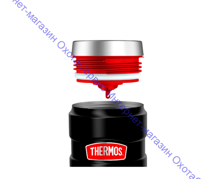 Термос для напитков (термокружка) THERMOS KING SK-1005 RCMB 0.47L, нержавеющая сталь, клапан, крышка-пробка, цвет чёрный, 374905