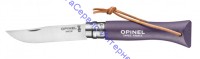 Нож Opinel серии Tradition Trekking №06, клинок 7см, нерж.сталь, рукоять-граб, цвет серо-фиолетовый, темляк, 002204