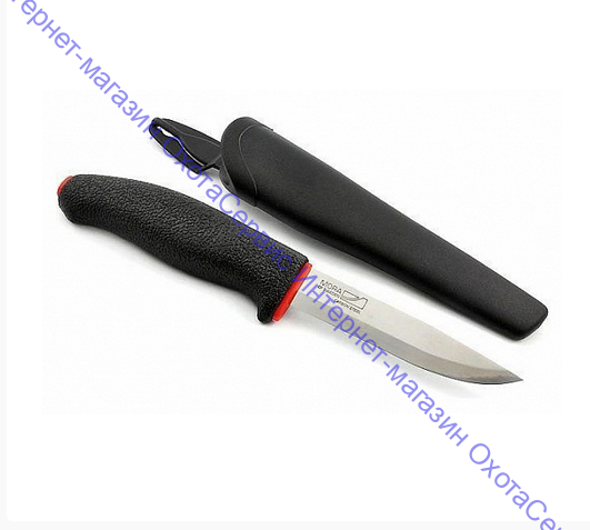 Нож Morakniv Allround No. 711, универсальный/строительный, углеродистая сталь, клинок 102мм, чёрный/красный, 11481
